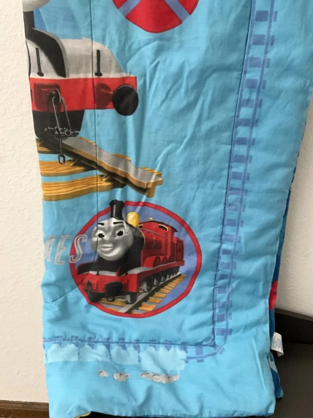 VINTAGE THOMAS & FRIENDS TODDLER COMFORTER BLANKET BY JAY FRANCO & SONS Y2K TRAI